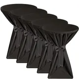 Beautissu Stehtischhusse Schwarz