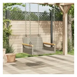 vidaXL Hängesessel Grau 63x62x40 cm Poly Rattan