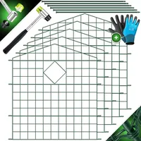 Kesser KESSER® Teichzaun Gartenzaun Steckzaun Komplettset Metall Zaunelemente Inkl.