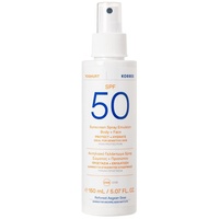 Korres YOGHURT Sonnenschutz- Spray LSF 50, für Gesicht & Körper, wasserfester Sonnenschutz für sensible Haut, frei von OMC & Octocrylen, 150 ml