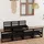 vidaXL 8-tlg. Garten-Lounge-Set Schwarz Massivholz Kiefer