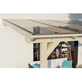 SKANHOLZ Terrassenüberdachung Bormio 648 x 350 cm beige