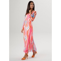 Aniston SELECTED Maxikleid, Gr. 42 - N-Gr, offwhite-hellblau-orange-pink-blau, , 98176436-42 N-Gr