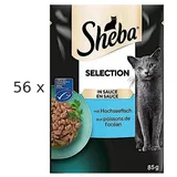 Sheba Megapack Sheba Varietäten Frischebeutel 28 x 85 g - Selection in Sauce mit Hochseefisch