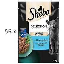 Sheba Megapack Sheba Varietäten Frischebeutel 28 x 85 g - Selection in Sauce mit Hochseefisch