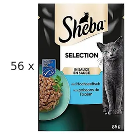 Sheba Megapack Sheba Varietäten Frischebeutel 28 x 85 g - Selection in Sauce mit Hochseefisch