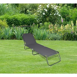 VCM Sonnenliege Liegestuhl klappbar Gartenliege Dach
