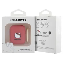 HELLO KITTY Silikon 3D Head Hülle AirPods 1/2 – Fuchsia