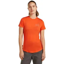 Icebreaker Merino 125 Cool-Lite Sphere Across the Peaks T-Shirt orange S