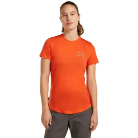 Icebreaker Merino 125 Cool-Lite Sphere Across the Peaks T-Shirt orange S