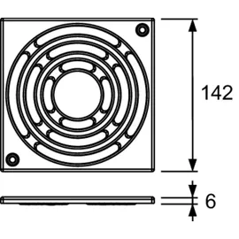 TECE drainpoint S Designrost Edelstahl verschraubbar