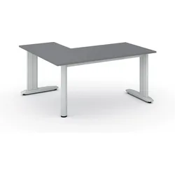 Bürotisch PRIMO FLEXIBLE, 1600 x 1400 mm, Graphit