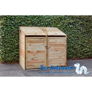 12 mm Mülltonnenbox Unterstand Holz 140 x 85 x 135 cm Mülltonnenunterstand Neu
