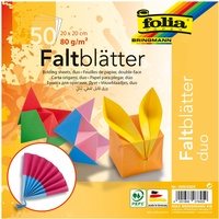 Folia Faltblätter Duo 50 Blatt 10 Farben sortiert 80g,
