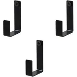 Home Deluxe Kleiderhaken RASTO Schwarz 3 St.