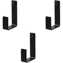 Home Deluxe Kleiderhaken RASTO Schwarz 3 St.