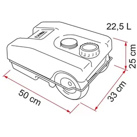 Fiamma Roll-Abwassertank 23L Blau