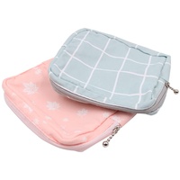 Namvo 2-teilige Mini-Damenbindentasche, wasserdichte Menstruationsbeutel-Tasche mit Rei?verschluss, Damenbinden-Tasche, tragbare Damenbinden-Aufbewahr.