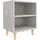 vidaXL Nachtschrank mit Massivholz-Beinen 40 x 30 x 50 cm Betongrau