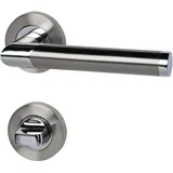 Alpertec WC-Rosettengarnitur Lissabon Edelstahl Silber