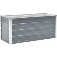 vidaXL Garten-Hochbeet verzinkter Stahl rechteckig 100 x 40 x 45 cm Grau 