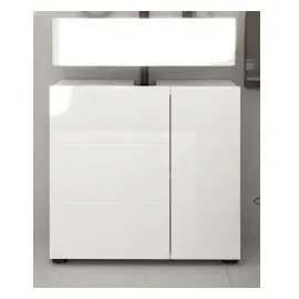 inn.furn Waschbeckenunterschrank weiß Hochglanz 60 x 56 cm Larik in Badezimmer Unterschrank