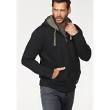 MAN'S WORLD Kapuzensweatjacke in schwarz, | Gr.: XXL