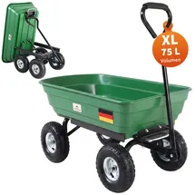 Gardebruk Bollerwagen mit Kippfunktion 300 kg grün