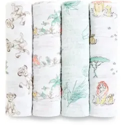 aden + anaisTM Pucktücher The Lion King 4er-Pack, 120x120 cm
