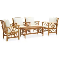 vidaXL Modell 15 Loungeset braun/weiß