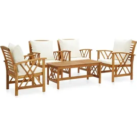 vidaXL Modell 15 Loungeset braun/weiß