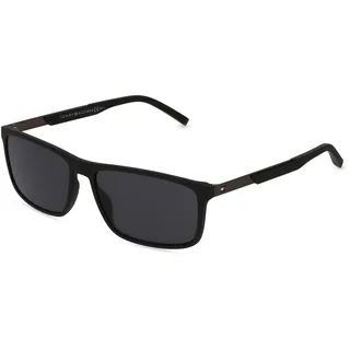 Tommy Hilfiger TH 1675/S Herren-Sonnenbrille Vollrand Eckig Kunststoff-Gestell, Schwarz