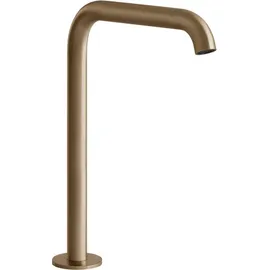GESSI Gessi316 Flessa Waschtisch-Stand-Auslauf mit 1/2 Anschluss, Höhe=160 mm x Ausladung 156 mm, 54093726, Farbe: Warm Bronze gebürstet PVD