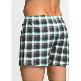 bonprix Boxershorts kariert grau/schwarz 7 3er Pack
