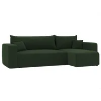 Idohome Ecksofa, Grün, Textil, 4-Sitzer, L-Form,L-Form, 248x145 cm, Wohnzimmer, Sofas & Couches, Wohnlandschaften, Ecksofas