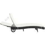 vidaXL Sonnenliege 200 x 68 x 26 cm Schwarz