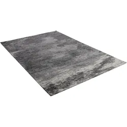 Teppich THEKO "Kapstadt Cloud" Gr. 31, grau (anthrazit), B:68cm H:5mm L:140cm, Polyacryl, Teppiche, Flachgewebe, ideal im Wohnzimmer & Schlafzimmer