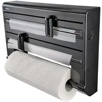 Leifheit Wandrollenhalter Parat Black, Küchenrollenhalter im modernen Design für