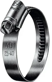 Riegler Schneckengewinde-Schl.schelle, Chromstahl (W2), 70 - 90 mm, 9 mm