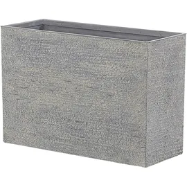 Beliani Blumentopf grau rechteckig 29/70/50 cm Edessa