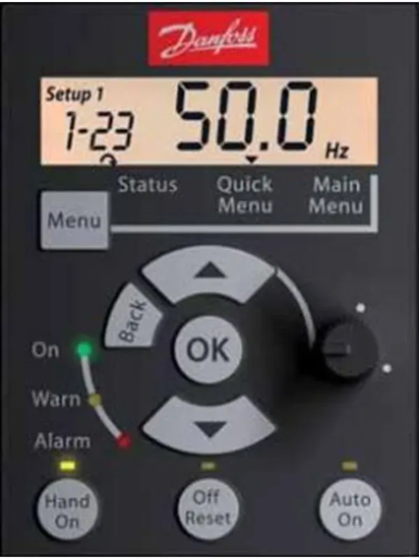 Control panel with potentiometer