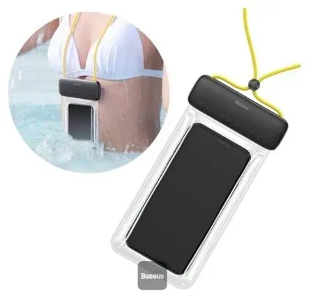 Let's Go Universal waterproof case for smartphones (black+yellow)