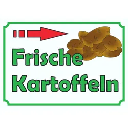 Verkaufsschild Schild Kartoffeln rechts A3 (297x420mm)