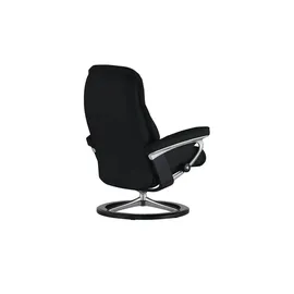 Stressless Relaxsessel Leder 79 x 103 x 73 cm Schwarz mit Hocker