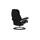 Stressless Relaxsessel Leder 79 x 103 x 73 cm Schwarz mit Hocker