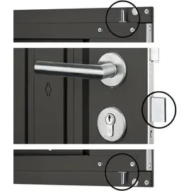 Biohort AvantGarde A1 1,8 x 1,8 m dunkelgrau-metallic Einzeltür