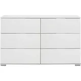 Livetastic Kommode, Weiß, Metall, 6 Schubladen, 130x83x41 cm, BQ - Bündnis für Qualität, Made in Germany, DIN EN ISO 9001, Beimöbel erhältlich, Wohnzimmer, Kommoden & Sideboards, Kommoden