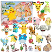 Pokémon Adventskalender 2023 für Kinder, Jungen und Mädchen – 24-teiliges Geschenk-Spielset – Charaktere vorgestellt: Pikachu, Evoli, Charmander und mehr. - 16 Urlaubsspielfiguren und 8