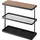 Yamazaki 6707 Tower Side Table, Black, Steel/Wood, 48 x 18 x 44 cm