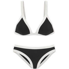 VENICE BEACH Triangel-Bikini, Damen schwarz-weiß, Gr.42 Cup C/D,